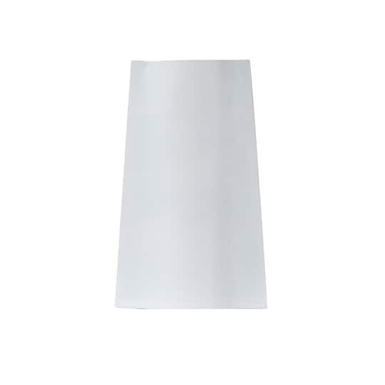 14&#x22; White Modern Metal Vase